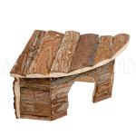 Domček drevený s kôrou-rohový 30 x 30 x 16cm