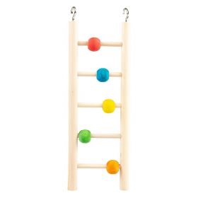 Hračka DUVO+ Vtáči drevený rebrík s korálkami 23cm