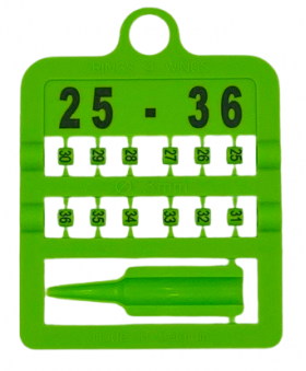 Krúžky E-Z Split Ring číselné, priemer 3mm/ zelené 25-36